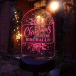 Personalised Family Christmas Outdoor LED Colour Changing Solar Light - Image 6