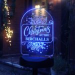 Personalised Family Christmas Outdoor LED Colour Changing Solar Light - Image 7