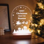 Personalised Any Message Christmas Scene Wooden Based LED Colour Changing Light - Image 11