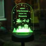 Personalised Christmas Scene Outdoor LED Colour Changing Solar Light
