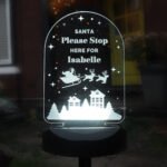 Personalised Christmas Scene Outdoor LED Colour Changing Solar Light - Image 3