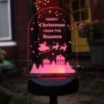Personalised Christmas Scene Outdoor LED Colour Changing Solar Light - Image 5