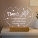 Personalised Floral Design Heart Shaped Wooden Based LED Colour Changing Light - Image 6