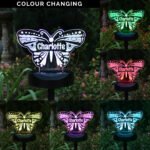 Personalised Butterfly Shaped Colour Changing LED Solar Light - Image 2