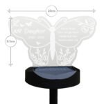 Personalised Butterfly Shaped Memorial Colour Changing LED Solar Light - Image 10