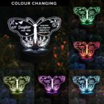 Personalised Butterfly Shaped Memorial Colour Changing LED Solar Light - Image 2