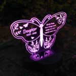 Personalised Butterfly Shaped Memorial Colour Changing LED Solar Light - Image 3