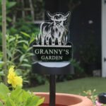 Personalised Highland Cow Design Outdoor LED Colour Changing Solar Light - Image 6