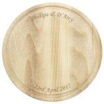 Personalised Any Message Round Wooden Chopping Board - Image 3