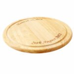 Personalised Any Message Round Wooden Chopping Board - Image 4