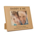 Personalised 'Daddy & Me' 7x5 Landscape Oak Finish Photo Frame - Image 4