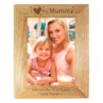 Personalised 'I Heart My...' 5x7 Portrait Oak Finish Photo Frame