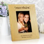 Personalised 'Best Friends' 4x6 Portrait Oak Finish Photo Frame - Image 2