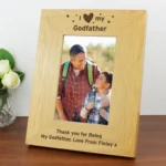 Personalised 'I Heart My' 4x6 Portrait Oak Finish Photo Frame - Image 7