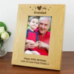 Personalised 'I Heart My' 4x6 Portrait Oak Finish Photo Frame - Image 6