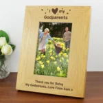 Personalised 'I Heart My' 4x6 Portrait Oak Finish Photo Frame - Image 5