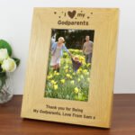 Personalised 'I Heart My' 4x6 Portrait Oak Finish Photo Frame - Image 8