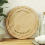Personalised Any Message Plain Round Wooden Chopping Board - Image 3