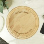 Personalised Any Message Plain Round Wooden Chopping Board - Image 5