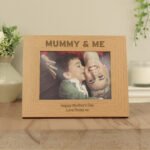 Personalised ‘Mummy & Me’ 7x5 Landscape Oak Finish Photo Frame