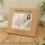 Personalised ‘Mummy & Me’ 7x5 Landscape Oak Finish Photo Frame - Image 2