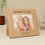 Personalised ‘Mummy & Me’ 7x5 Landscape Oak Finish Photo Frame - Image 3