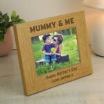 Personalised 'Mummy & Me' 6x4 Landscape Oak Finish Photo Frame