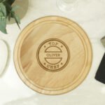 Personalised 'Top Chef' Round Wooden Chopping Board - Image 2