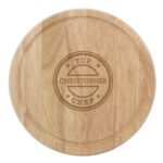 Personalised 'Top Chef' Round Wooden Chopping Board - Image 4