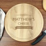 Personalised 'Perfectly Aged' Round Wooden Chopping Board