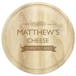 Personalised 'Perfectly Aged' Round Wooden Chopping Board - Image 2