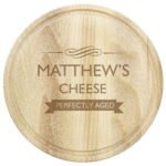 Personalised 'Perfectly Aged' Round Wooden Chopping Board - Image 3