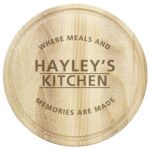 Personalised 'Where Meals And Memories Are Made' Round Wooden Chopping Board - Image 5