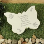 Personalised Floral Design Memorial Resin Butterfly Graveside/Garden Ornament