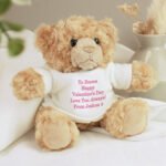 Personalised Any Message Pink Text Plush Teddy Bear - Image 5