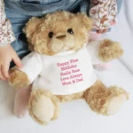 Personalised Any Message Pink Text Plush Teddy Bear - Image 5