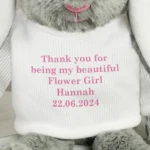 Personalised Any Message Pink Text Plush Bunny Rabbit - Image 5