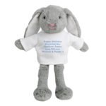 Personalised Any Message Blue Text Plush Bunny Rabbit - Image 6