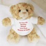 Personalised Any Message Red Text Plush Teddy Bear - Image 3