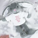 Personalised Any Message Christmas Red Text Plush Bunny Rabbit - Image 4