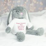 Personalised Any Message Christmas Red Text Plush Bunny Rabbit - Image 6