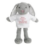 Personalised Any Message Christmas Red Text Plush Bunny Rabbit - Image 7