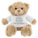 Personalised Any Message Grey Text Plush Teddy Bear - Image 4