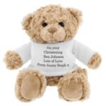Personalised Any Message Grey Text Plush Teddy Bear - Image 4