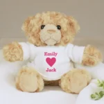 Personalised Love Heart Motif Plush Teddy Bear