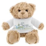Personalised Blue Church Design Plush Teddy Bear - Image 3