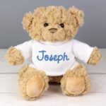 Personalised Name Only Blue Text Plush Teddy Bear - Image 3