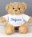 P0210C31 Personalised Name Only Blue Text Plush Teddy Bear