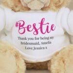 Personalised '#Bestie' Plush Teddy Bear - Image 2