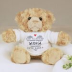 Personalised Scribble Heart Design Plush Teddy Bear